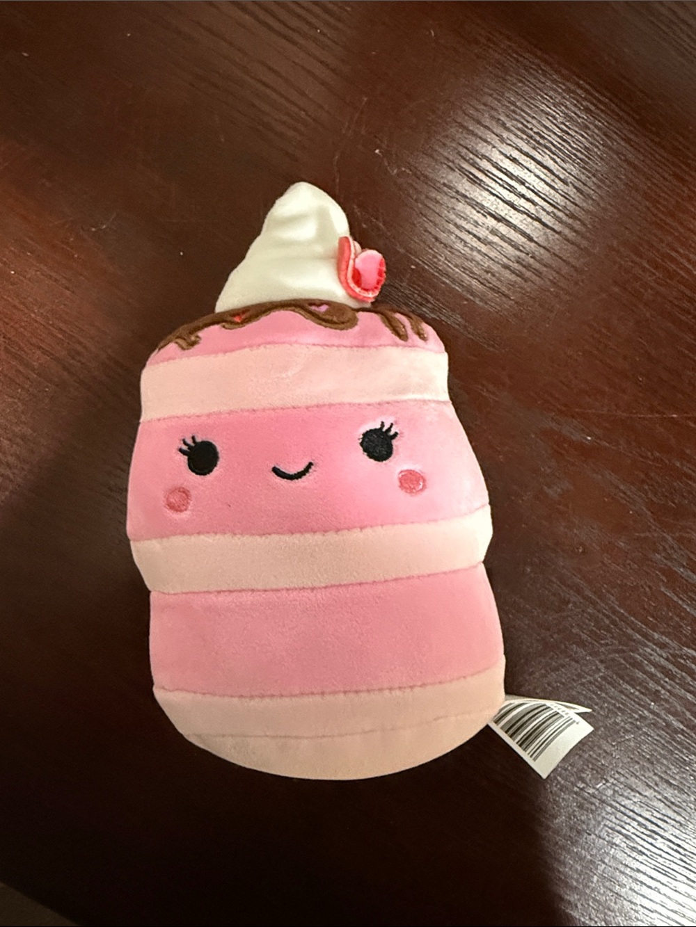 Squishmallows Pink Dessert Plush Toy - Soft Stripe Sweets Plush